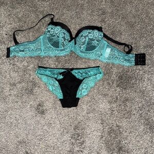 Aqua Blue Underwire Bra